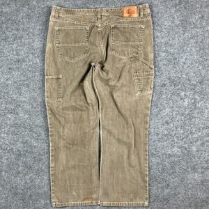 PJ Mark Carpenter Pants Mens W42 L32 Khaki Straight Leg‎ Workwear Utility Casual